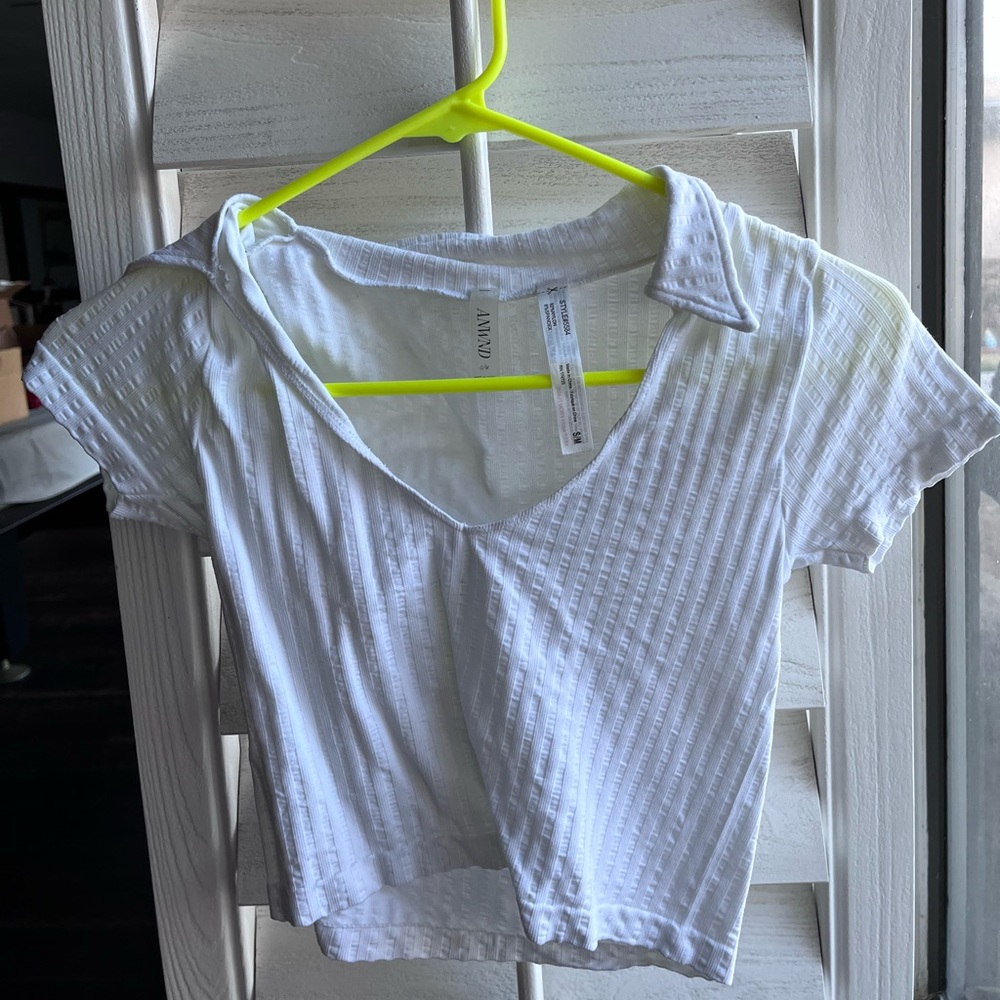 ahmad white seamless crop top
